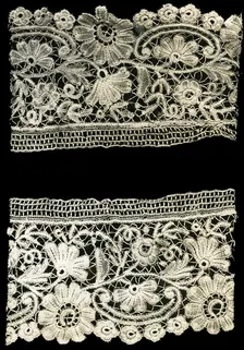 Two Fragments of a Border, Bruges, 1880/1900. Creator: Unknown
