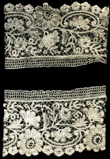 Two Fragments of a Border, Bruges, 1880/1900. Creator: Unknown