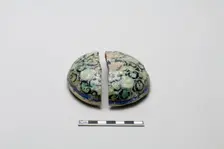Two fragments of a lid, Saljuq period, early 13th century. Creator: Unknown