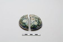 Two fragments of a lid, Saljuq period, early 13th century. Creator: Unknown