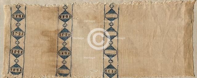 Two Fragments of a Scarf or Headdress, 1300s. Creator: Unknown.