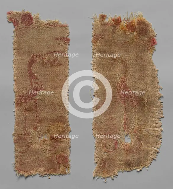 Two Fragments of Large Scale Roundel, 600s. Creator: Unknown.