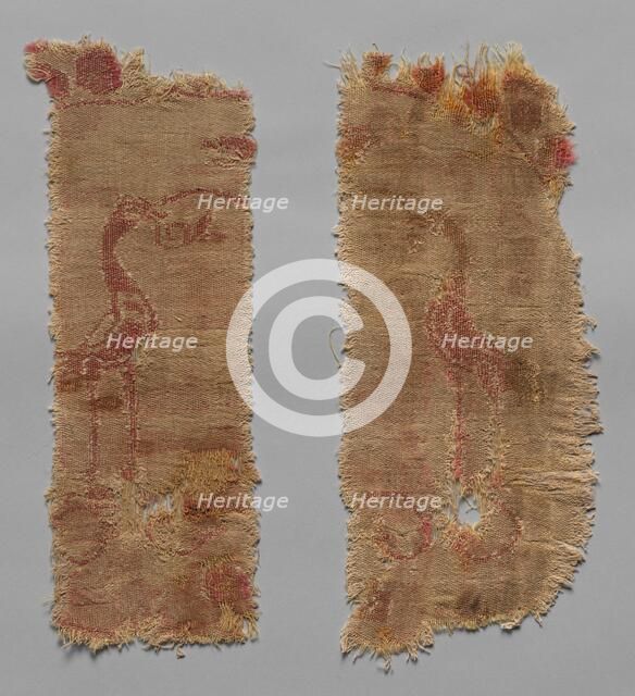 Two Fragments of Large Scale Roundel, 600s. Creator: Unknown.