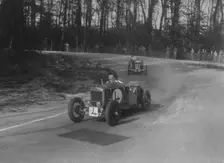 Two Frazer-Nash cars racing at Donington Park, Leicestershire, 1930s. Artist: Bill Brunell