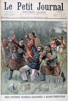 Two French officers murdered by the Quang-tcheou-wan, 1899. Artist: Jose Belon