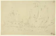 Two Frigates Under Full Sail, n.d. Creator: Willem van de Velde the Younger