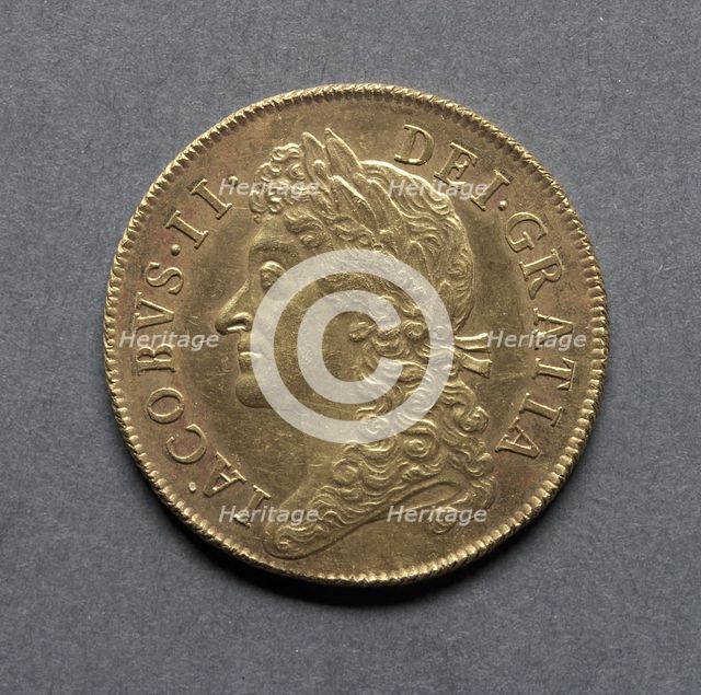 Two Guineas (obverse), 1687. Creator: Unknown.