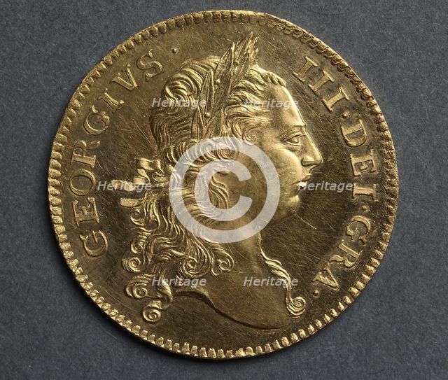 Two Guineas [pattern] (obverse), 1773. Creator: John Sigismund Tanner (British, 1775).