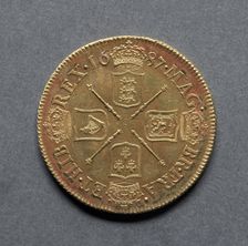 Two Guineas (reverse), 1687. Creator: Unknown