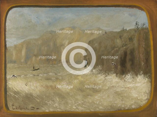 Two Gulls and Cliffs, ca. 1913-1921. Creator: Louis Michel Eilshemius.