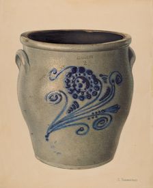 Two Gallon Crock, c. 1938. Creator: John Tarantino