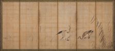 Two geese and grasses, Muromachi period, mid-late 16th century. Creator: Sesson Shukei