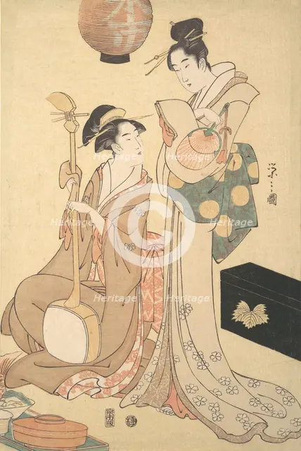 Two Geisha, ca. 1792. Creator: Hosoda Eishi.