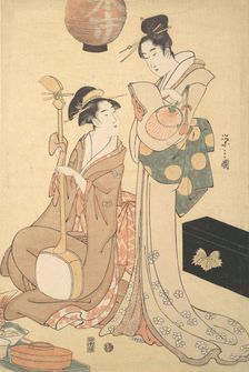Two Geisha, ca. 1792. Creator: Hosoda Eishi