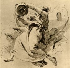 Two geniuses holding a Jar mid 18th century, (1928). Artist: Giovanni Battista Tiepolo