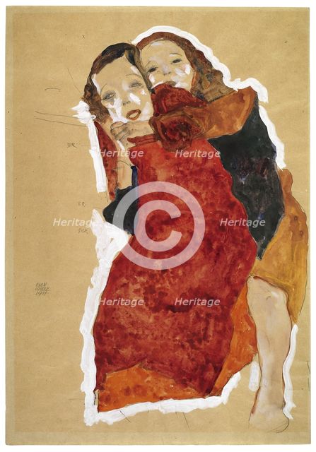 Two girls, 1911. Artist: Schiele, Egon (1890-1918)