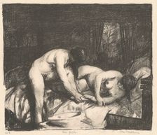 Two Girls, 1917. Creator: George Wesley Bellows