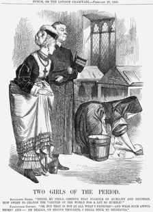 Two Girls of The Period 1869. Artist: John Tenniel
