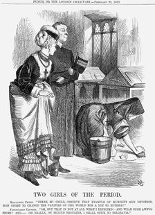Two Girls of The Period 1869. Creator: John Tenniel