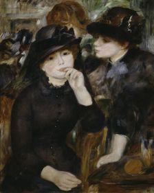 Two Girls in Black 1880-1882. Artist: Pierre-Auguste Renoir
