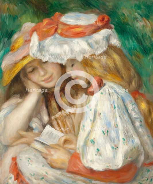 Two Girls Reading, between c1890 and c1891. Creator: Pierre-Auguste Renoir.