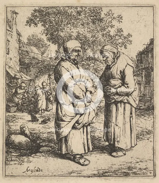 Two Gossips, 1610-85. Creator: Adriaen van Ostade.