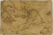 Two Grappling Figures, n.d. Creator: Unknown