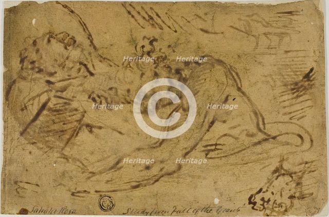 Two Grappling Figures, n.d. Creator: Unknown.