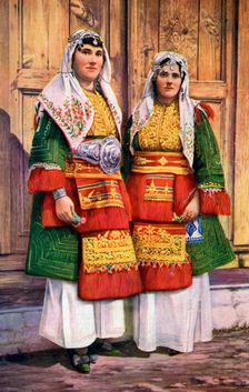 Two Greek women, 1922.Artist: LG Popoff