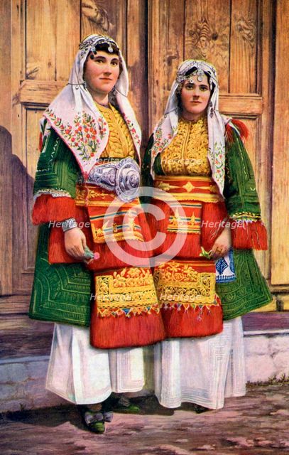 Two Greek women, 1922.Artist: LG Popoff