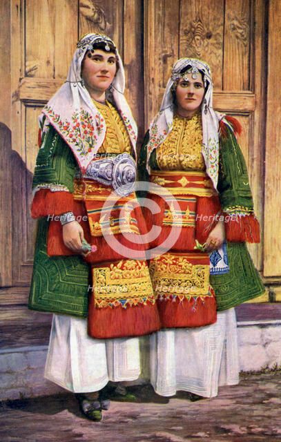 Two Greek women, 1922.Artist: LG Popoff