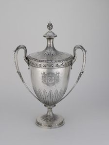 Two-handled cup and cover in Adam style, 1793-1794. Artist: Robert Sharp
