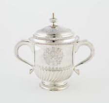 Two-Handled Cup with Cover, London, 1698/99. Creator: Isaac Dighton