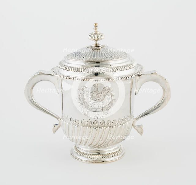 Two-Handled Cup with Cover, London, 1698/99. Creator: Isaac Dighton.