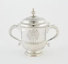 Two-Handled Cup with Cover, London, 1698/99. Creator: Isaac Dighton