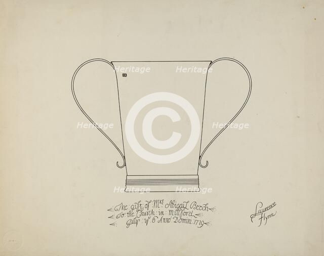 Two Handled Beaker, c. 1939. Creator: Lawrence Flynn.