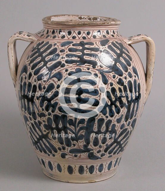 Two-Handled Jar, Italian, early 15th century. Creator: Unknown.