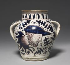Two-Handled "Oak Leaf" Drug Jar with Male and Female Portraits , 1431. Creator: Giunta di Tugio (Italian, c. 1382-1450), workshop of