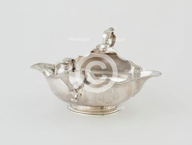 Two-Handled Sauceboat, England, 1730/31. Creator: Edward Feline.