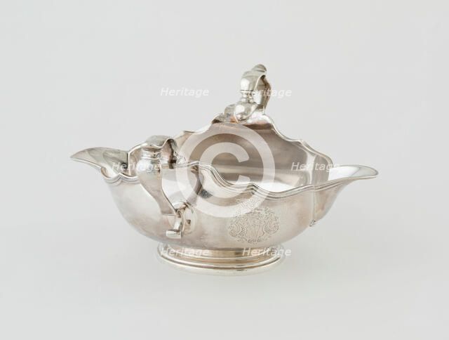 Two-Handled Sauceboat, England, 1730/31. Creator: Edward Feline.