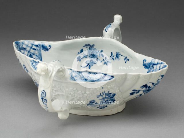 Two-Handled Sauceboat, Worcester, c. 1755. Creator: Royal Worcester.