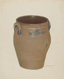 Two Handled Preserve Crock, 1936. Creator: Jerome Hoxie
