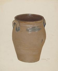 Two Handled Preserve Crock, 1936. Creator: Jerome Hoxie