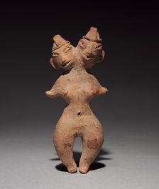 Two-headed Female Figurine, c. 1200-900 BC. Creator: Unknown