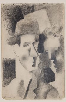 Two Heads, 1921. Creator: Roger de la Fresnaye