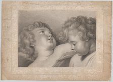 Two heads of cherubs, 1800. Creator: Thomas Cheesman