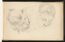 Two Heads of Women, 1890/1894. Creator: Paul Cezanne