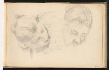 Two Heads of Women, 1890/1894. Creator: Paul Cezanne