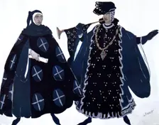 Two Heralds ballet costume design, 1911. Artist: Leon Bakst