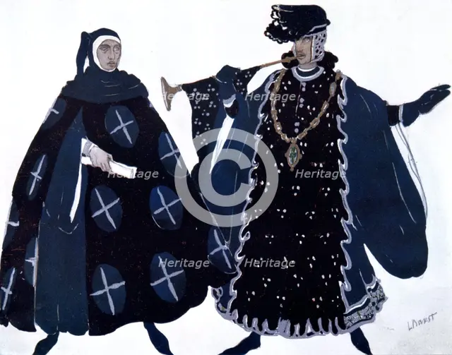 'Two Heralds', ballet costume design, 1911. Artist: Leon Bakst